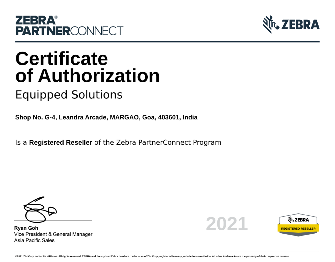 Zebra Partners Equipped Solutions, Margao goa
